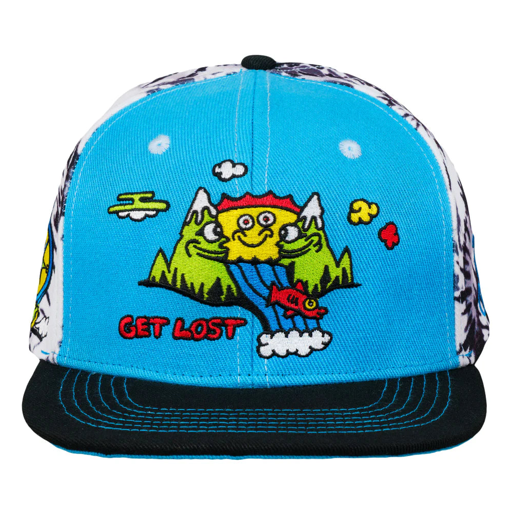 Killer Acid Get Lost Blue Tie-Dye Snapback Hat