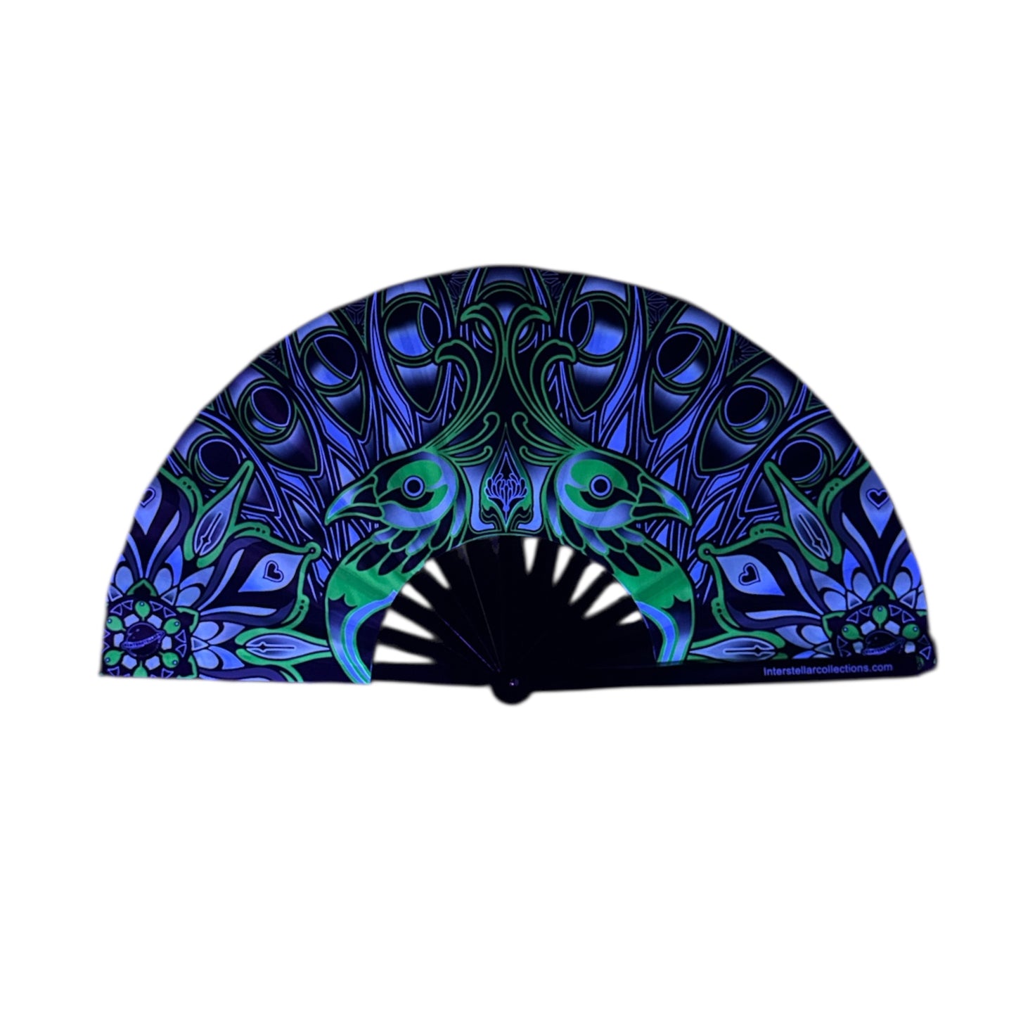 Peacock Hand Fan (Green)