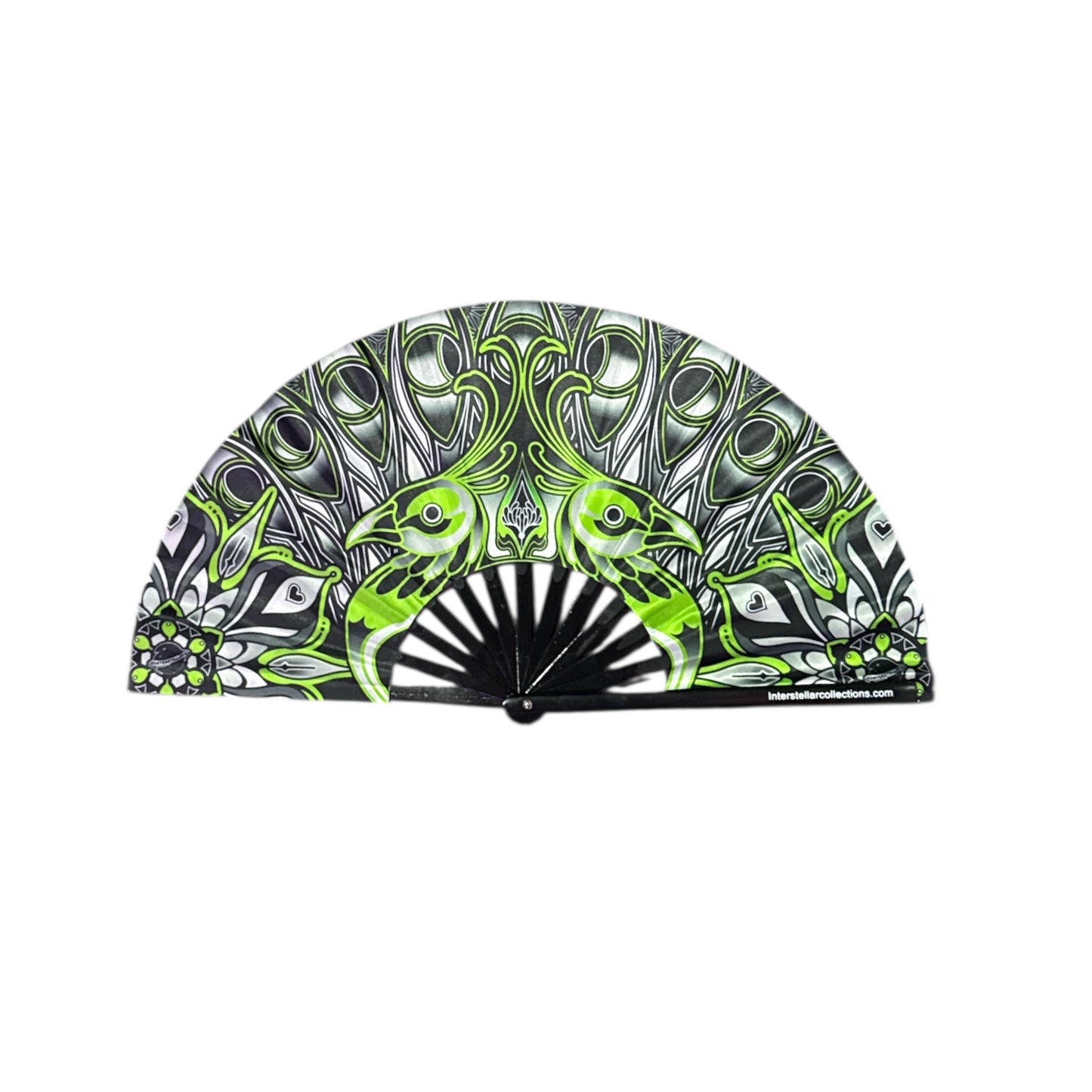 Peacock Hand Fan (Green)