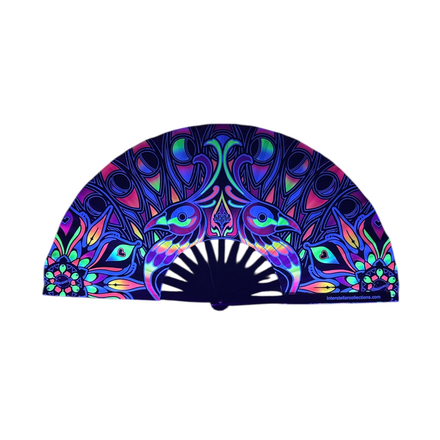 Peacock Hand Fan (Sunset)