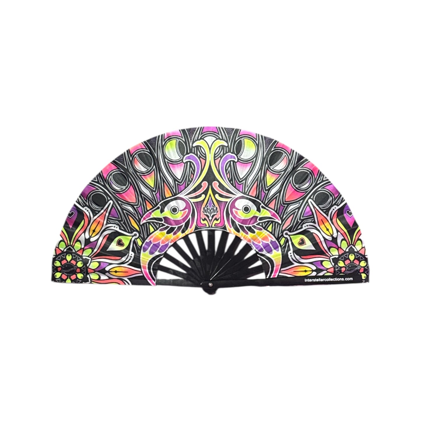 Peacock Hand Fan (Sunset)