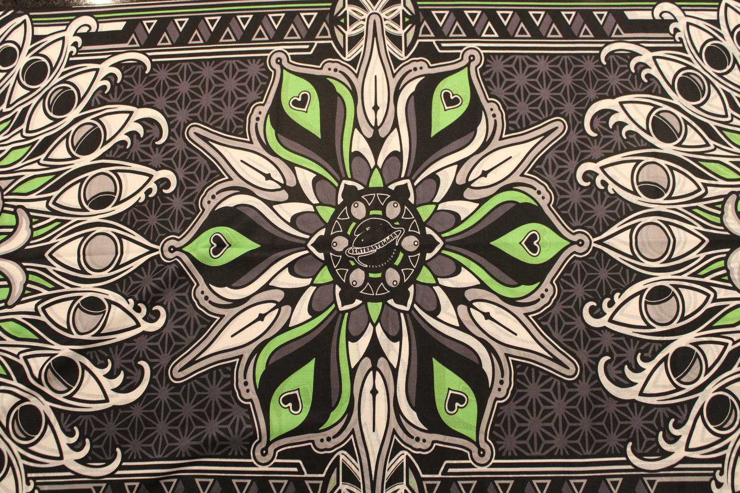 peacock Pashmina (Digital Print) green