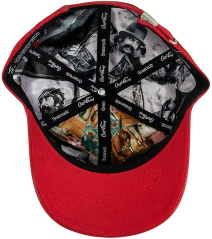 Cheech and Chong Script Red Dad Hat