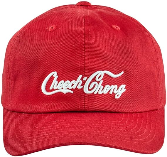 Cheech and Chong Script Red Dad Hat