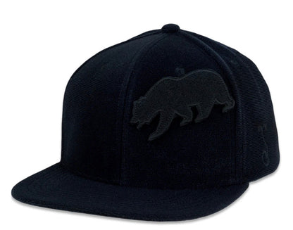 Removable Bear Anywhere Black Snapback Hat