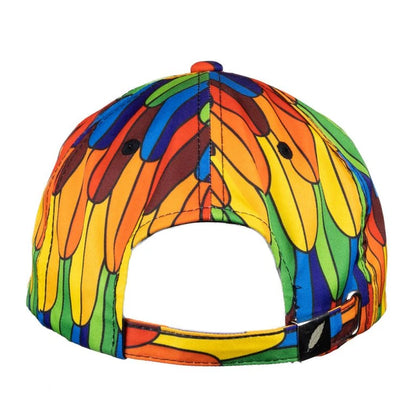 Macaw Rainbow Feathers Dad Hat