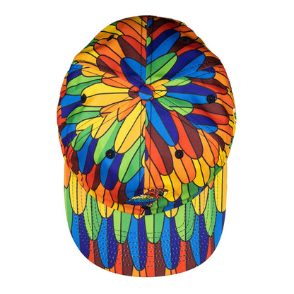 Macaw Rainbow Feathers Dad Hat