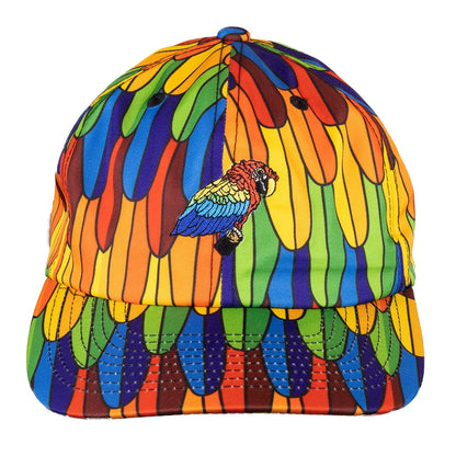 Macaw Rainbow Feathers Dad Hat