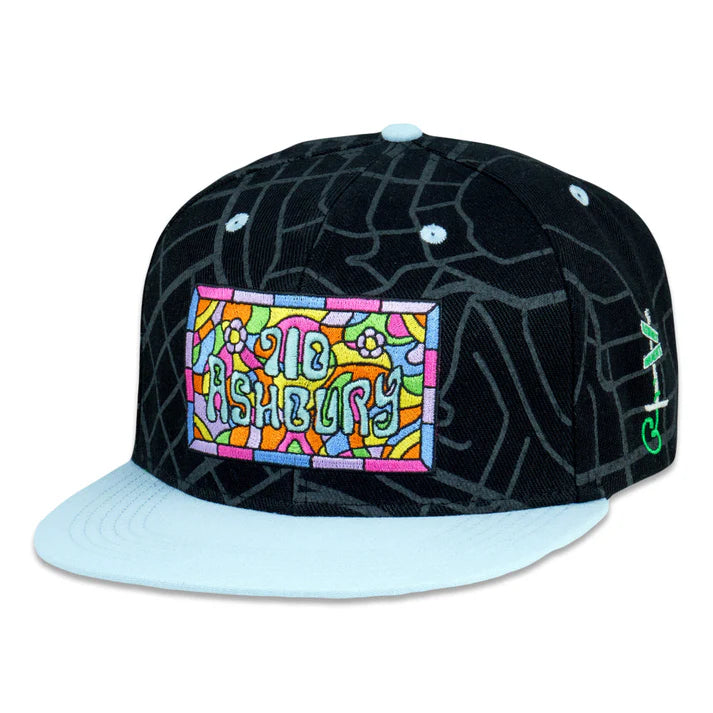 710 Ashbury Mosaic Black Snapback Hat