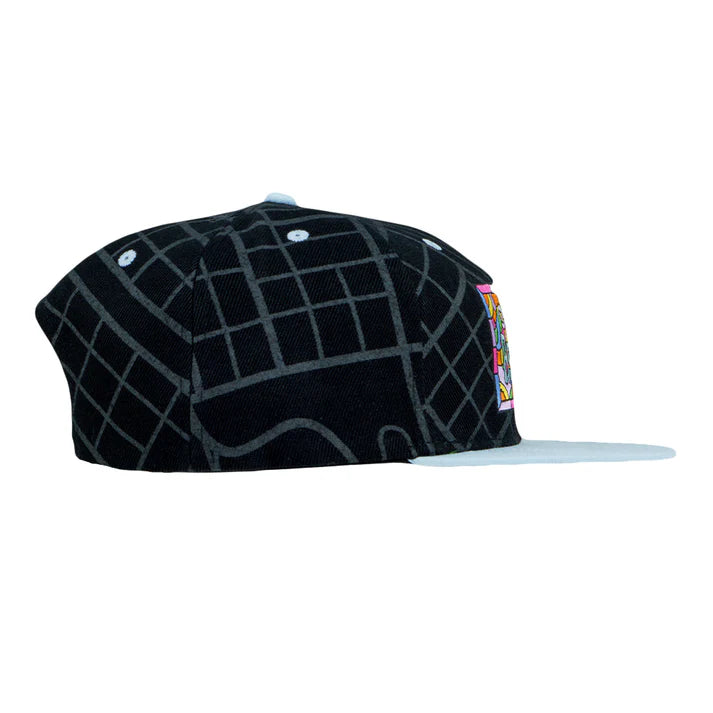 710 Ashbury Mosaic Black Snapback Hat