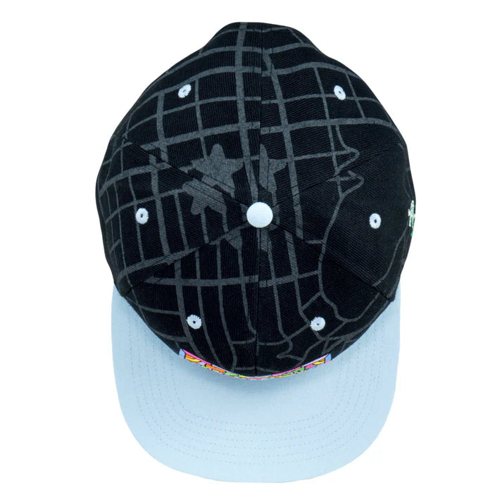 710 Ashbury Mosaic Black Snapback Hat