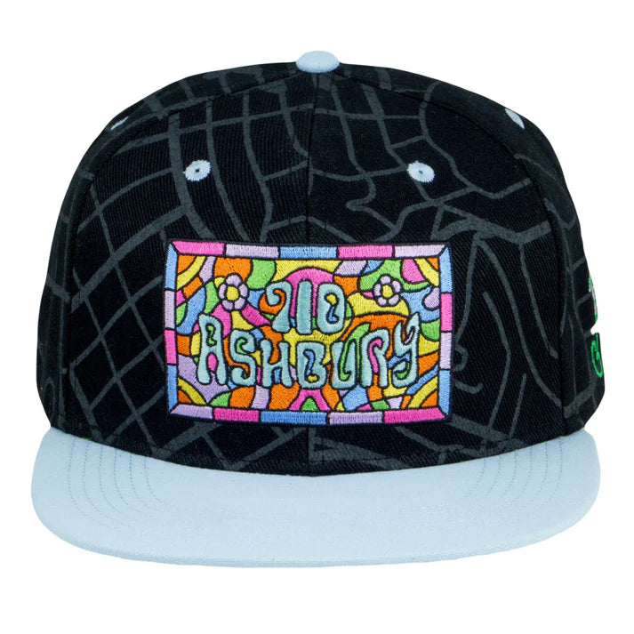 710 Ashbury Mosaic Black Snapback Hat