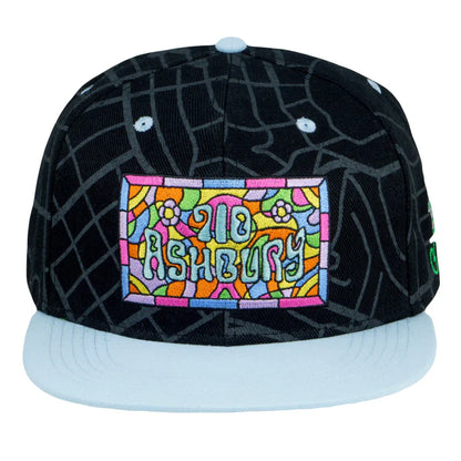 710 Ashbury Mosaic Black Snapback Hat