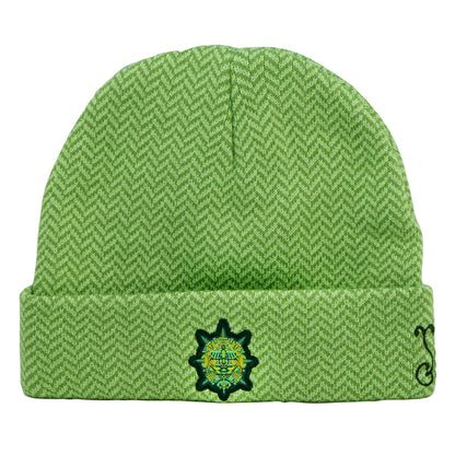 Chris Dyer Nugatron Green Herringbone Beanie
