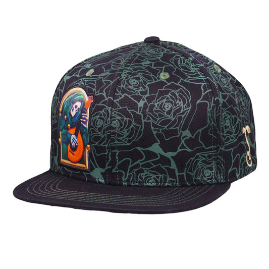 Stanley Mouse Mandolin Jester Never Summer Green Rose SnapBack Hat