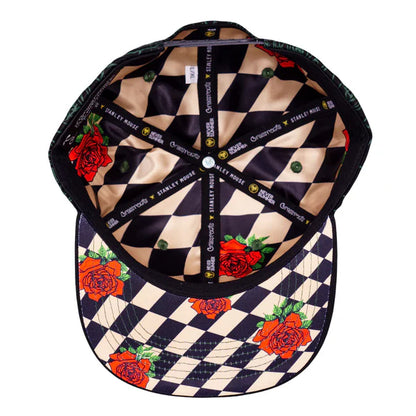 Stanley Mouse Mandolin Jester Never Summer Green Rose SnapBack Hat
