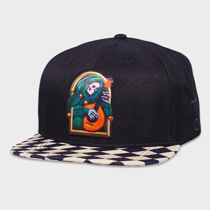 Stanley Mouse Mandolin Jester Never Summer Checkerboard SnapBack Hat