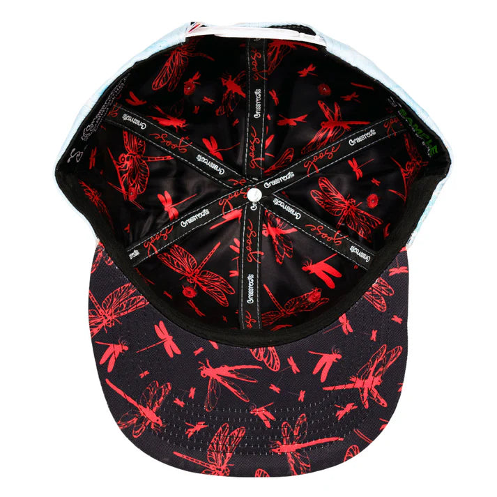 Goose Dragonfly Sky Blue Snapback Hat