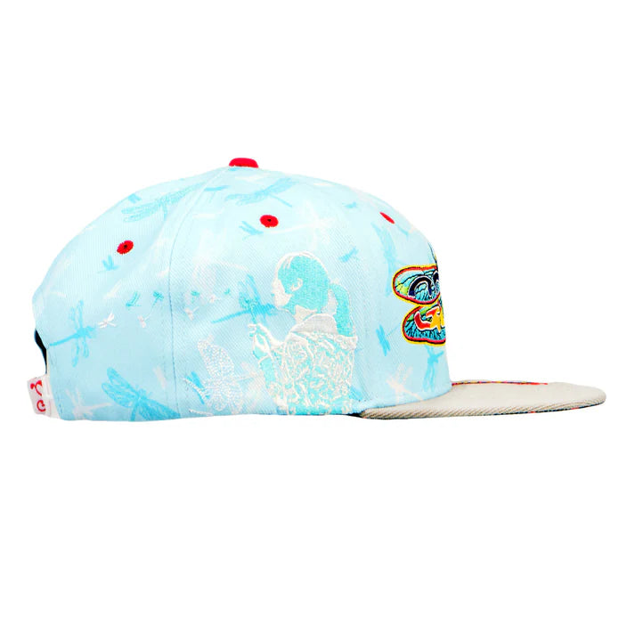 Goose Dragonfly Sky Blue Snapback Hat