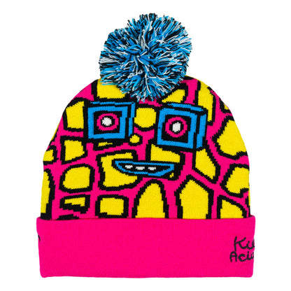Killer Acid Mushroom Yellow Pom Beanie