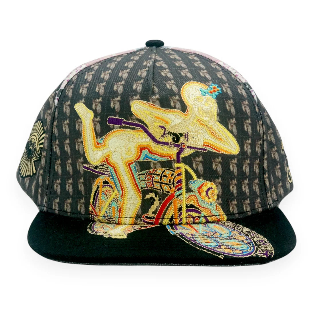 Bicycle Day Black Snapback Hat