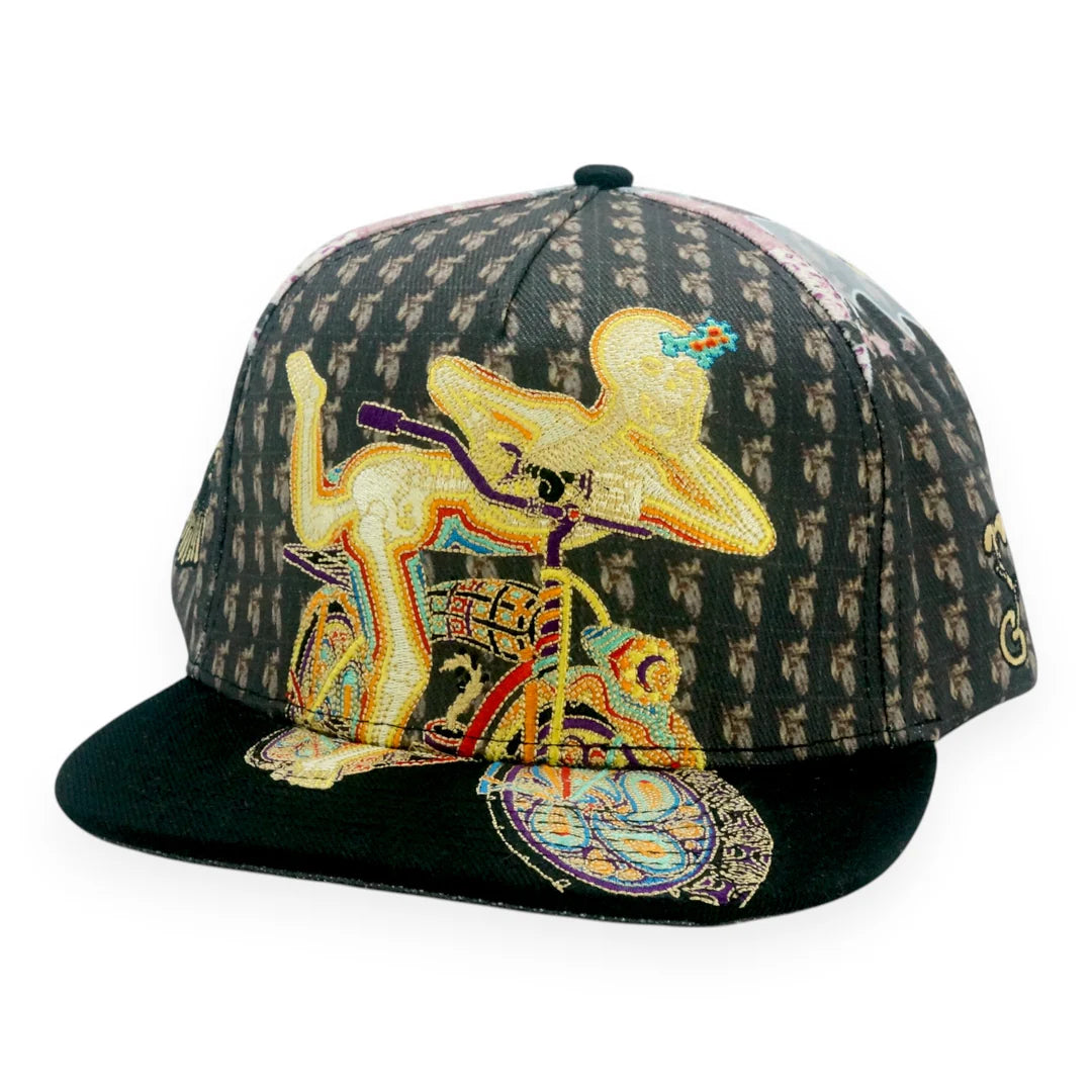 Bicycle Day Black Snapback Hat