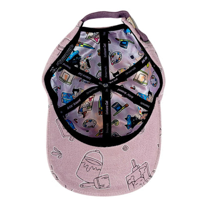 Leisure Cat Artin Around Lilac Dad Hat