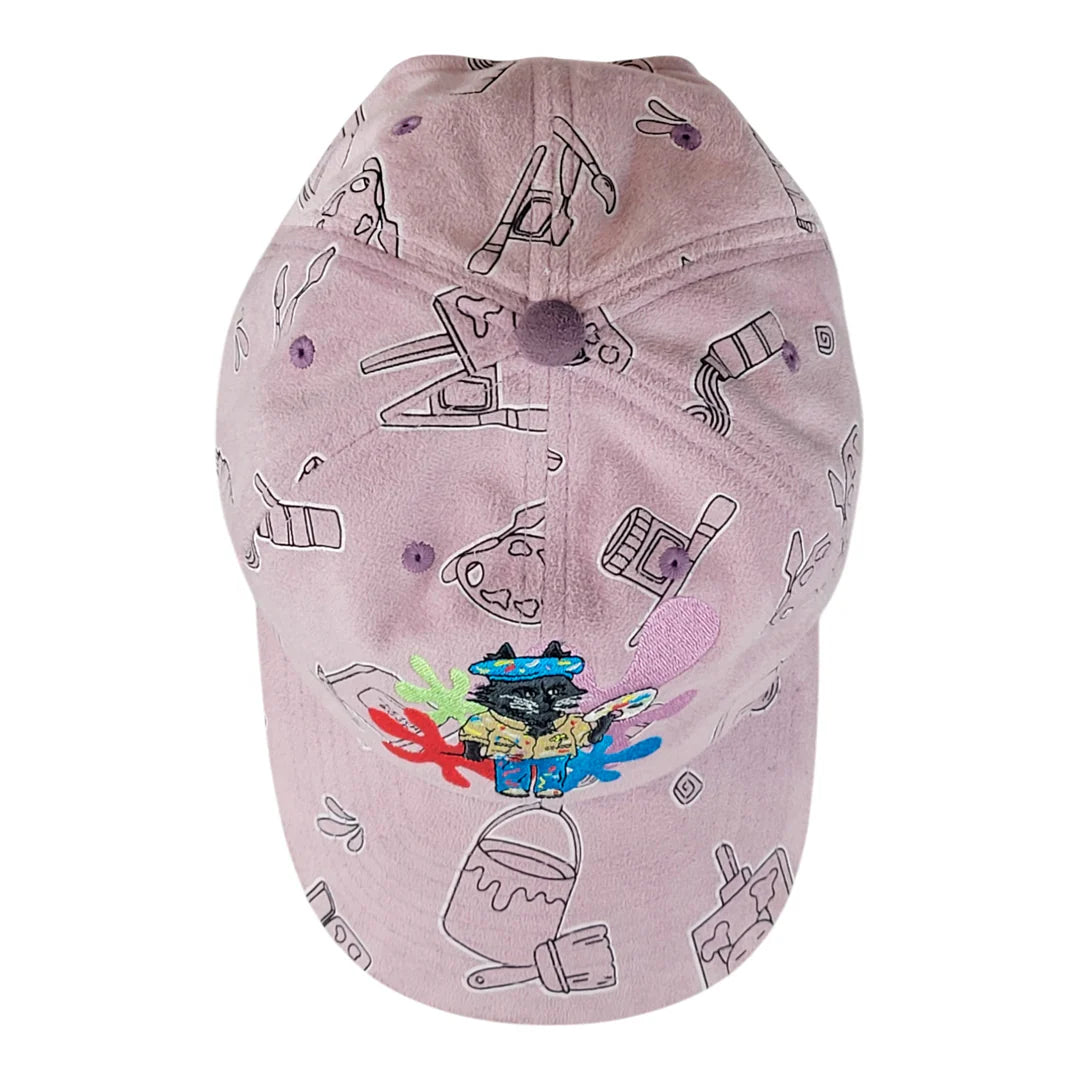 Leisure Cat Artin Around Lilac Dad Hat
