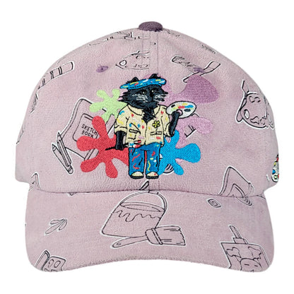 Leisure Cat Artin Around Lilac Dad Hat