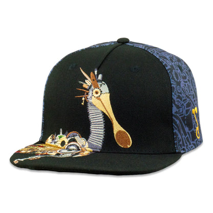Spoonbill Black Snapback Hat