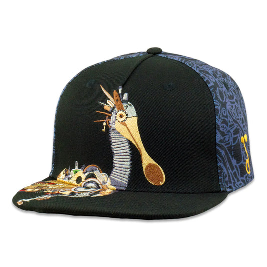 Spoonbill Black Snapback Hat