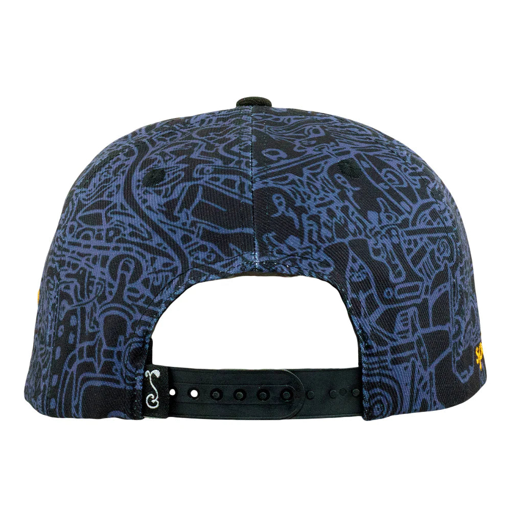 Spoonbill Black Snapback Hat