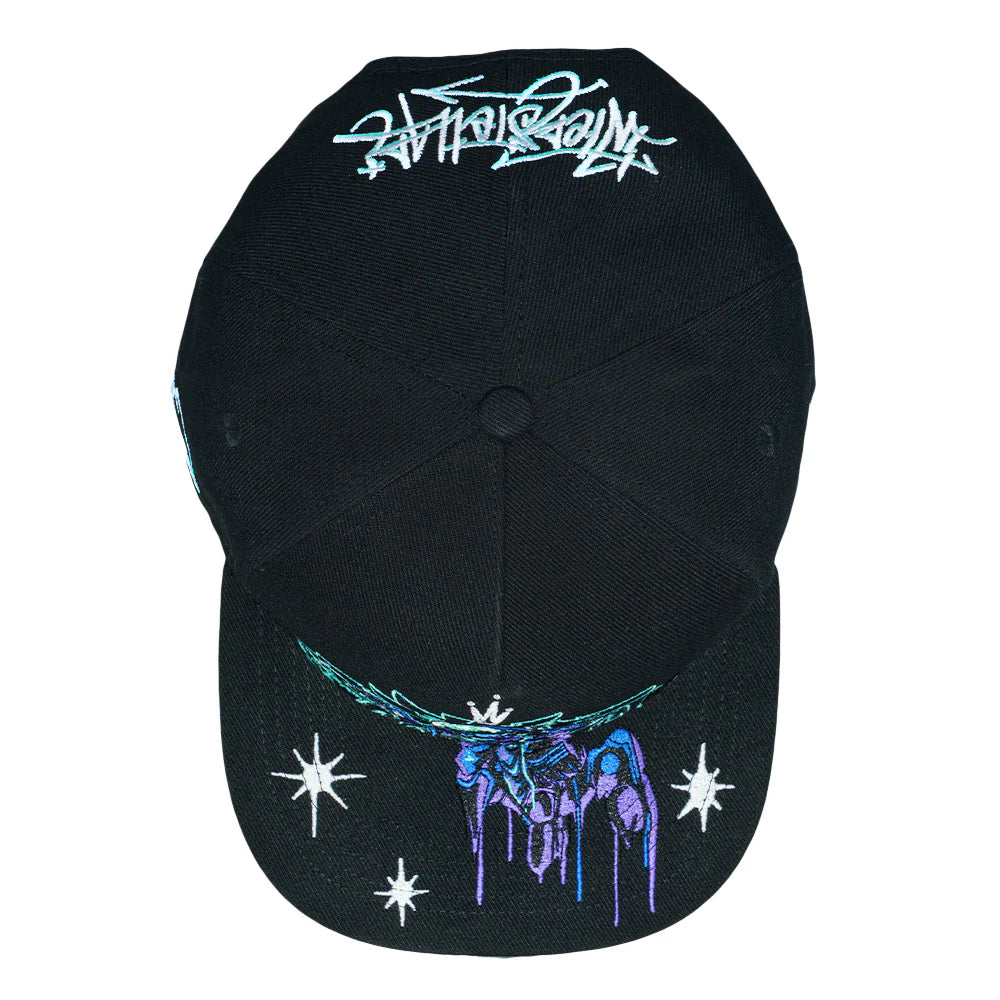 Interstellar Graffiti Black Snapback Hat
