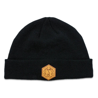 G Sprout Hex Badge Black Cuff Beanie