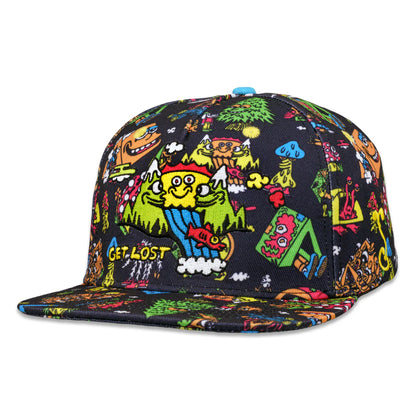 Killer Acid Get Lost Black Snapback Hat