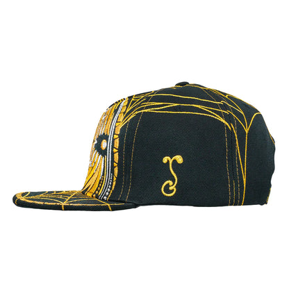 Psychedelic Bunny Gold Snapback Hat