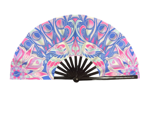 Peacock Hand Fan (Cotton Candy)