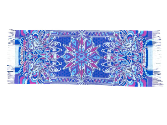 Peacock Pashmina (Digital Print) Cotton Candy