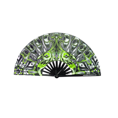 Peacock Hand Fan (Green)