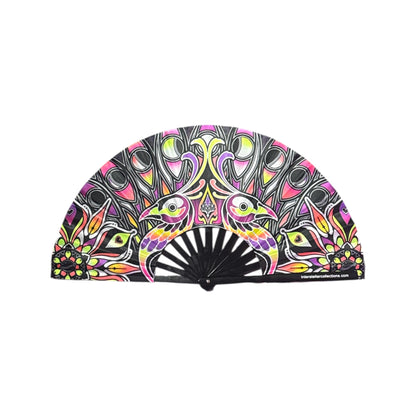 Peacock Hand Fan (Sunset)