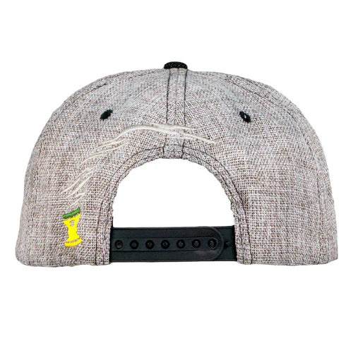 Rasta Cross Gray Snapback Hat