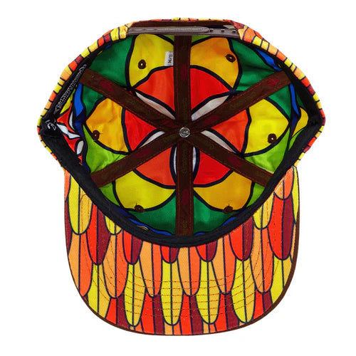 Red Macaw Feathers Snapback Hat