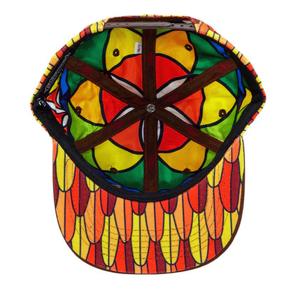 Red Macaw Feathers Snapback Hat