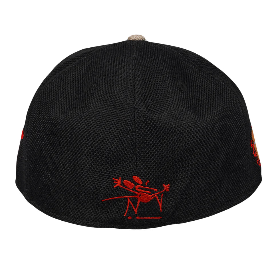 Stanley Mouse Red Rose Black Snapback Hat