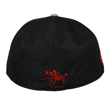 Stanley Mouse Red Rose Black Snapback Hat